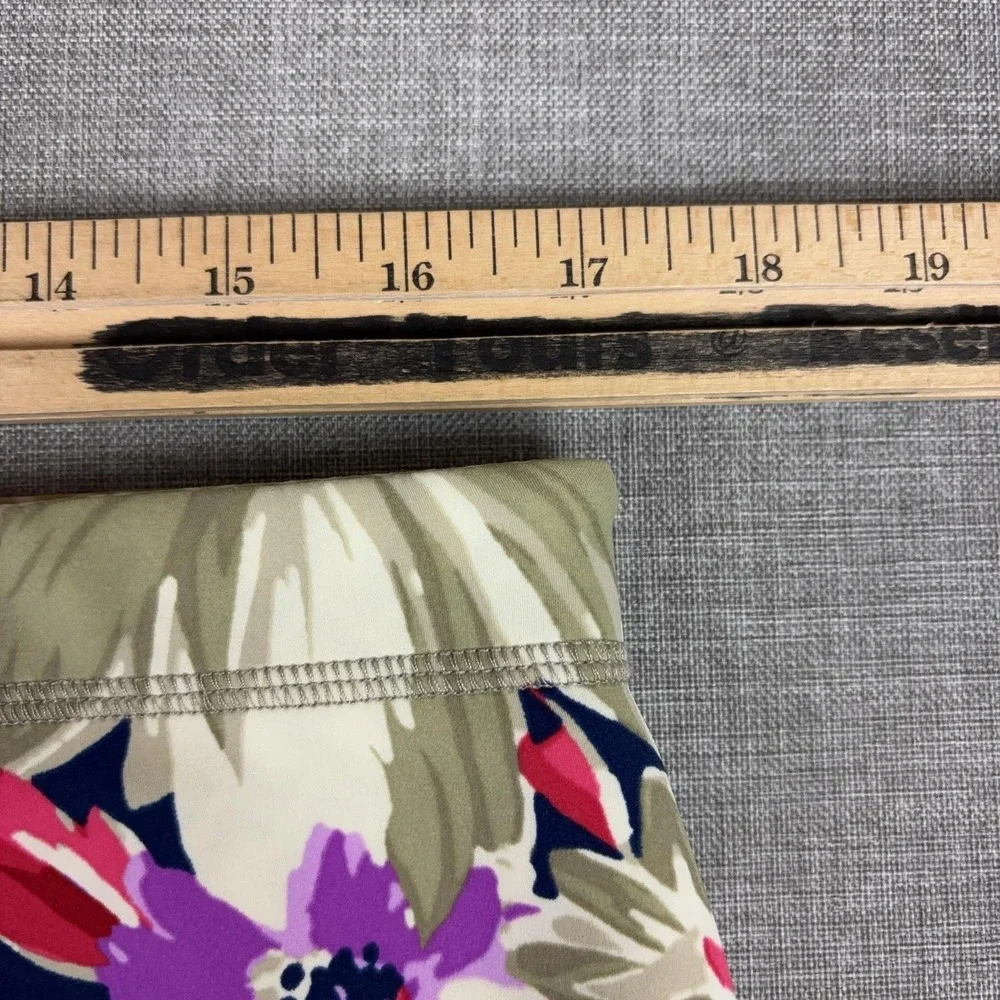 J. McLaughlin Skirt Womens Large Floral Knit Knee Length Pencil Stretch